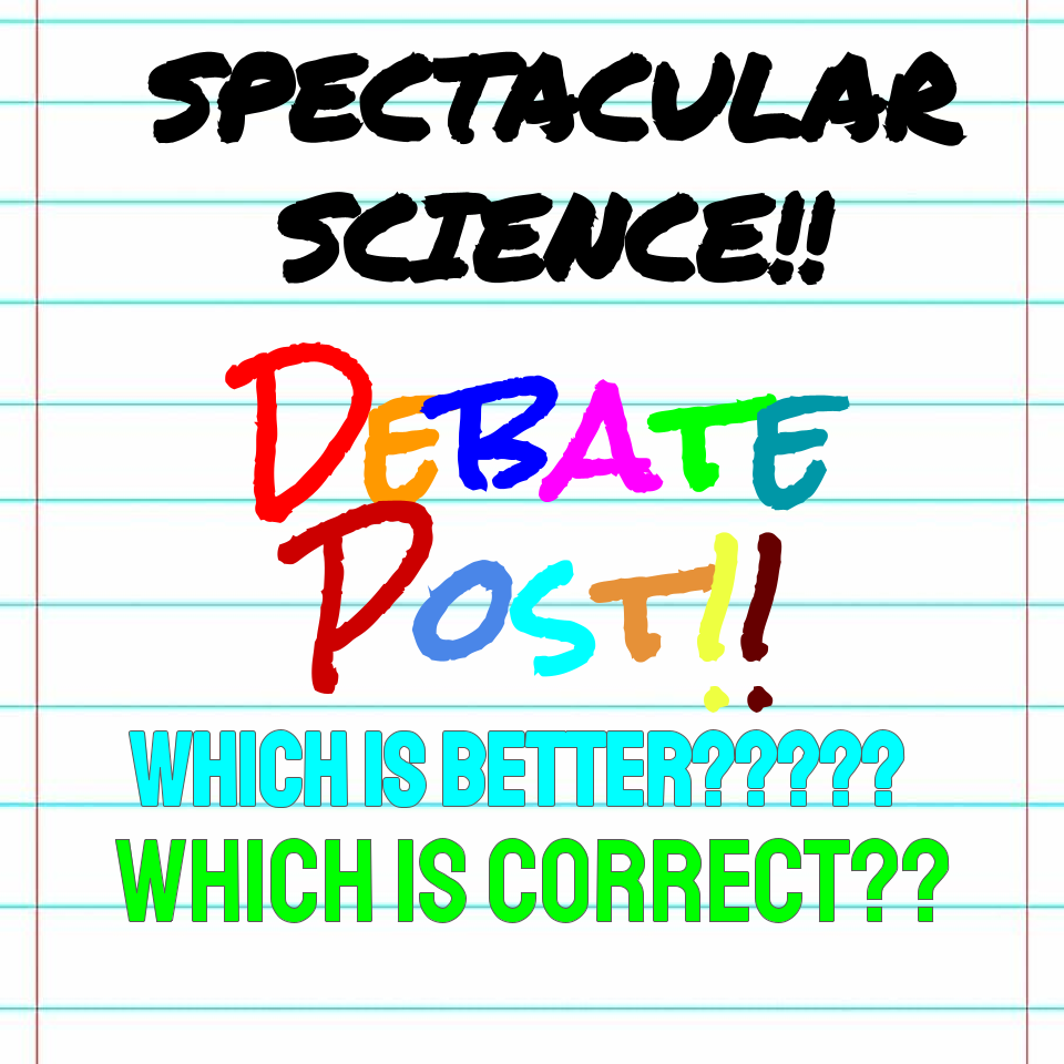 debate post logo by spectacular science podcast